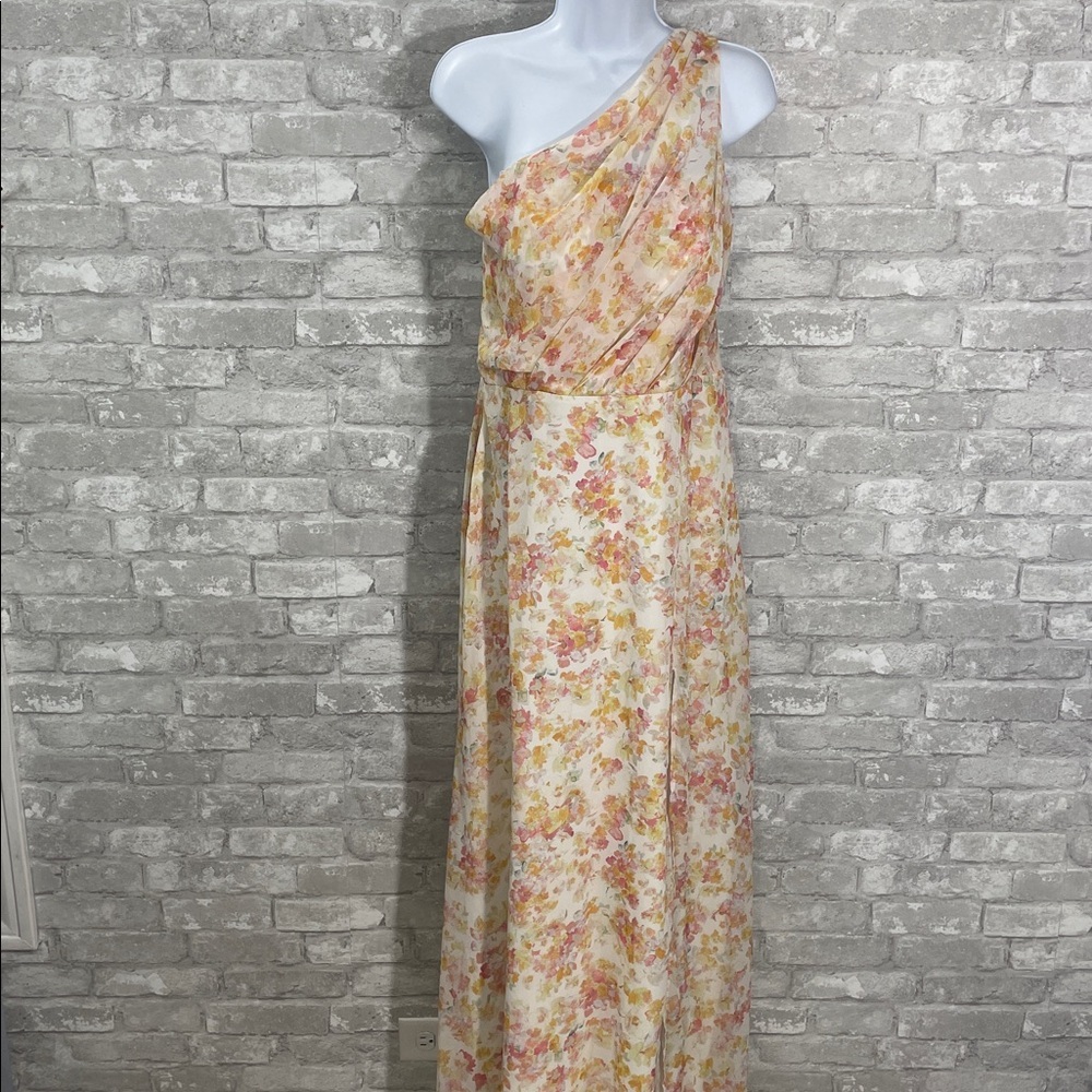 Birdy Grey Kira One-Shoulder Maxi Dress in the "Pressed Floral" Pattern - Picture 3 of 8